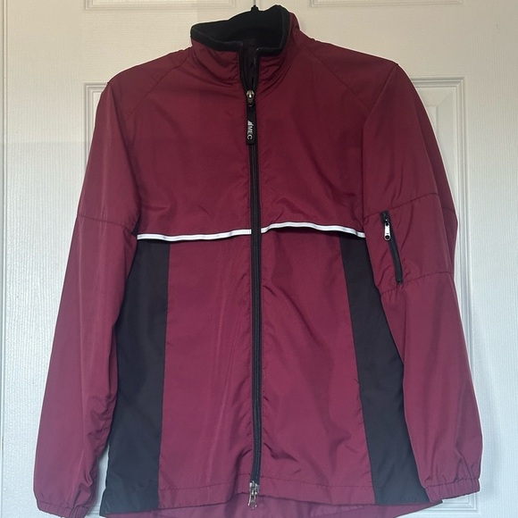 MEC Women’s Maroon Windbreaker Running Cycling Jacket Reflective Stripes | S - Picture 7 of 7